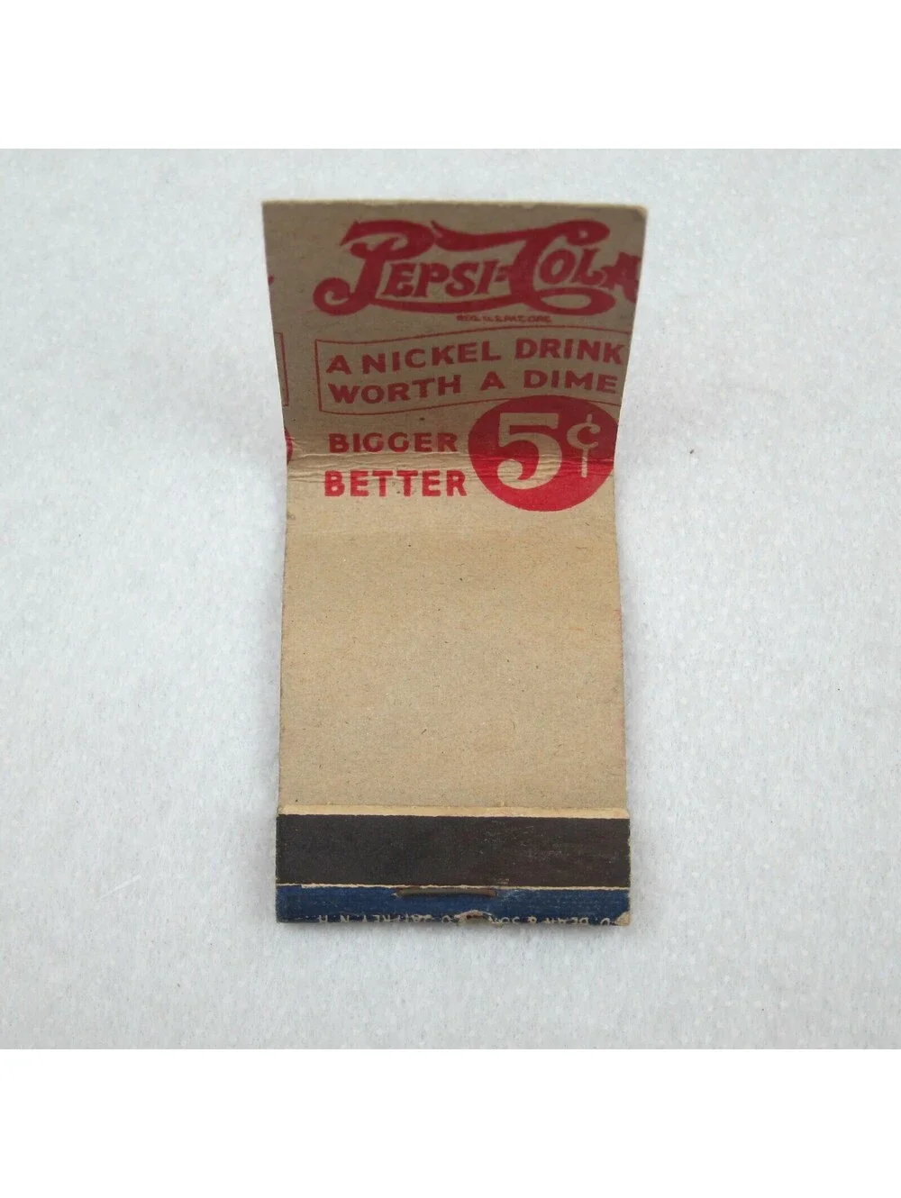4 Vintage Matchbook Covers Pepsi Cola Double Dot Coca Cola Safety Edge Wax Paper
